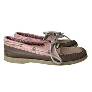 Sperry Women's Pink and Brown Flats